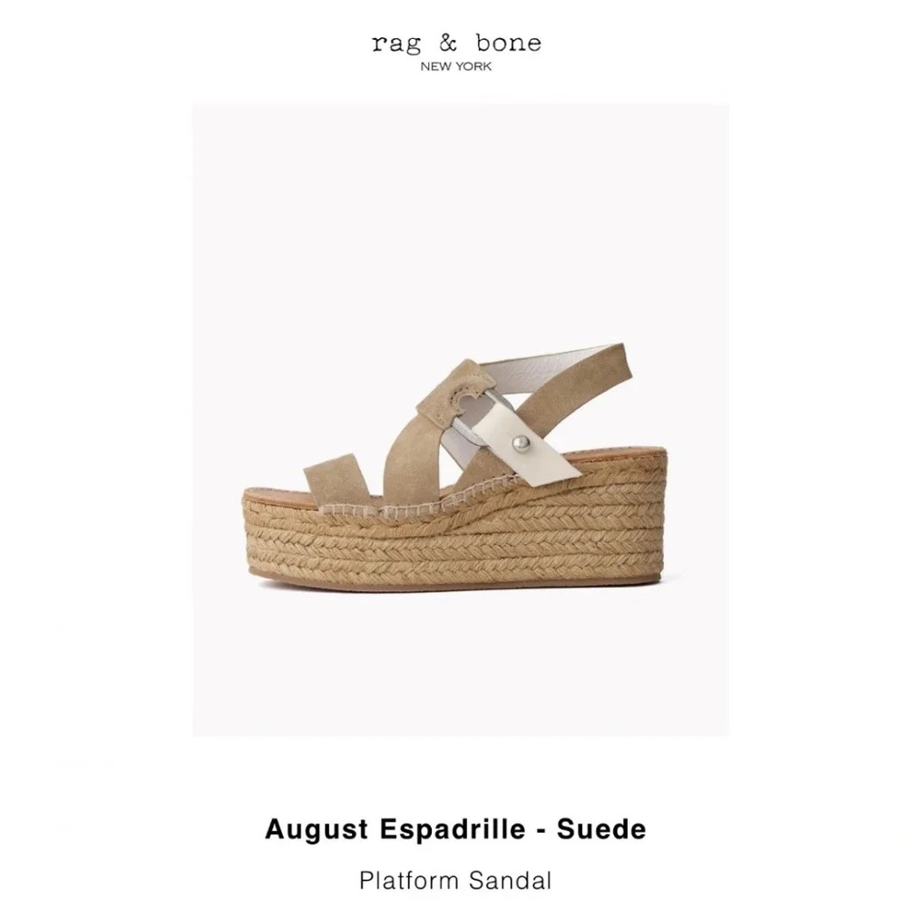 Rag and Bone August Espadrille - Leather Platform‎ Sandal